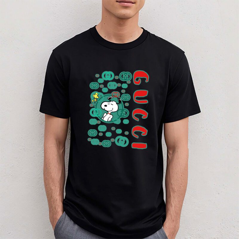 Snoopy Gucci Unisex T Shirt Cotton Tee TAT8388 4