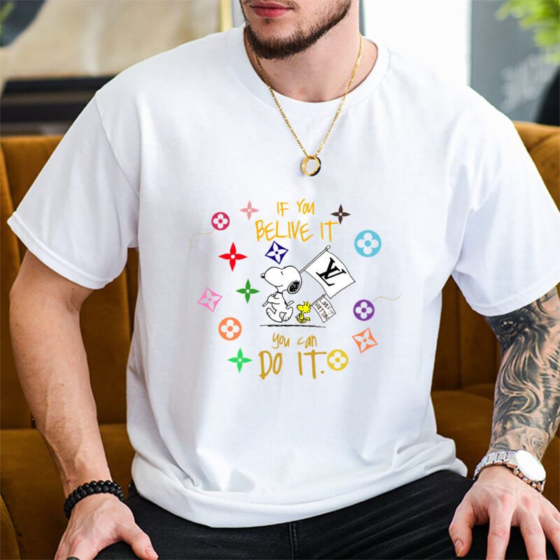 Snoopy Louis Vuitton Unisex T Shirt Cotton Tee TAT7263 2