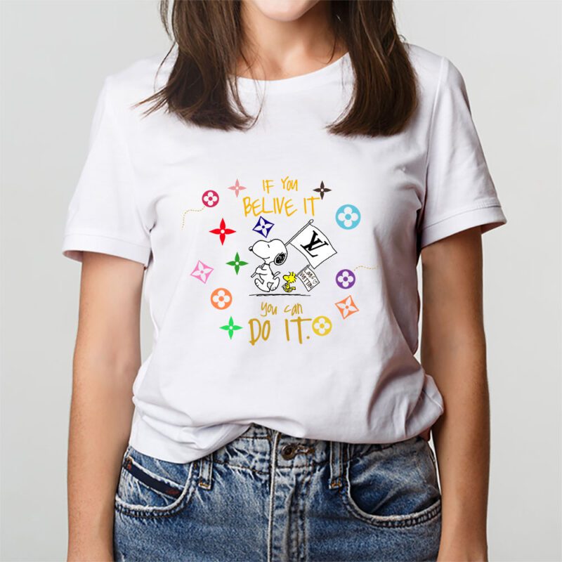 Snoopy Louis Vuitton Unisex T Shirt Cotton Tee TAT7263 3