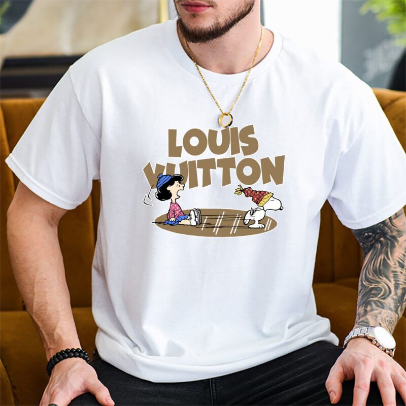 Snoopy Louis Vuitton Unisex T Shirt Cotton Tee TAT7264 2