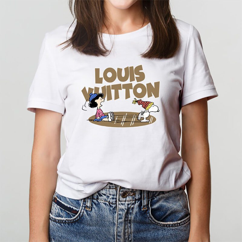 Snoopy Louis Vuitton Unisex T Shirt Cotton Tee TAT7264 3