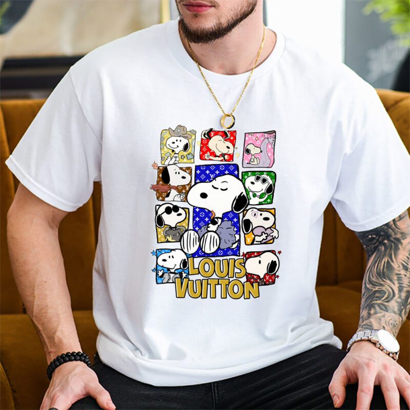 Snoopy Louis Vuitton Unisex T Shirt Cotton Tee TAT7265 2