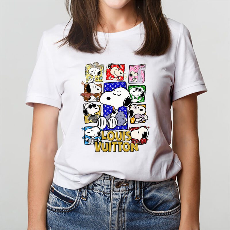 Snoopy Louis Vuitton Unisex T Shirt Cotton Tee TAT7265 3