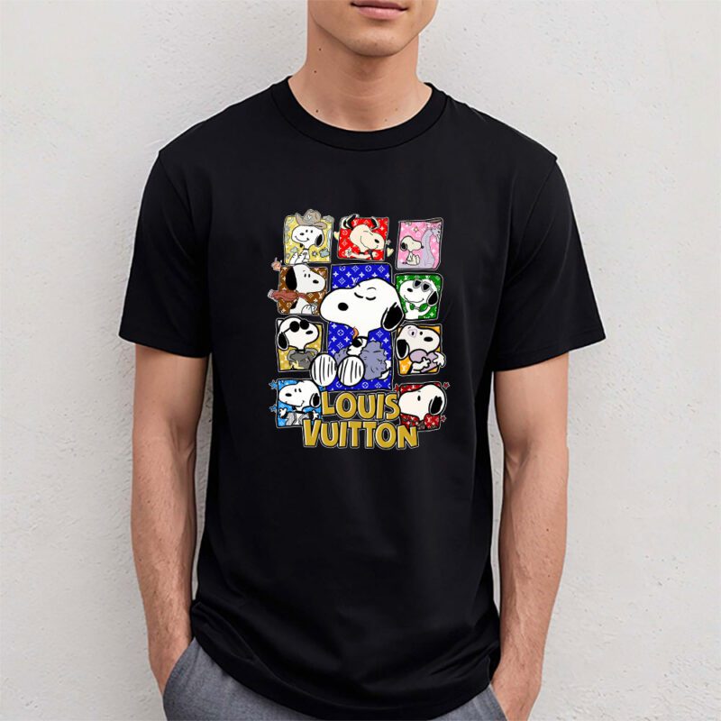 Snoopy Louis Vuitton Unisex T Shirt Cotton Tee TAT7265 4