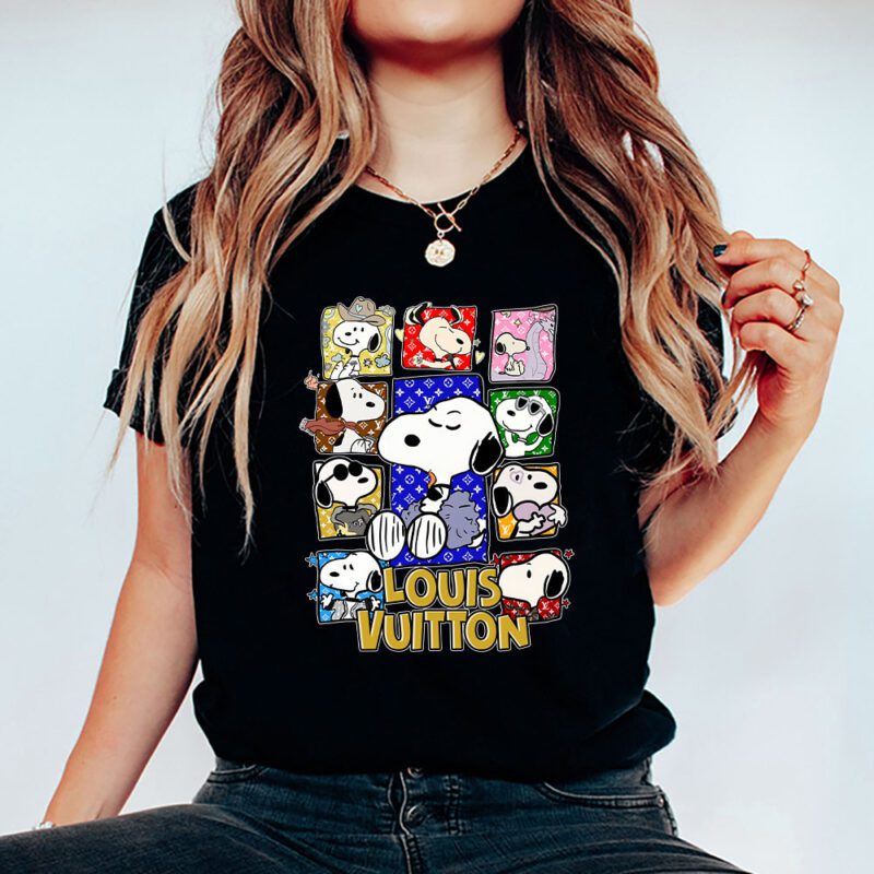 Snoopy Louis Vuitton Unisex T Shirt Cotton Tee TAT7265 5