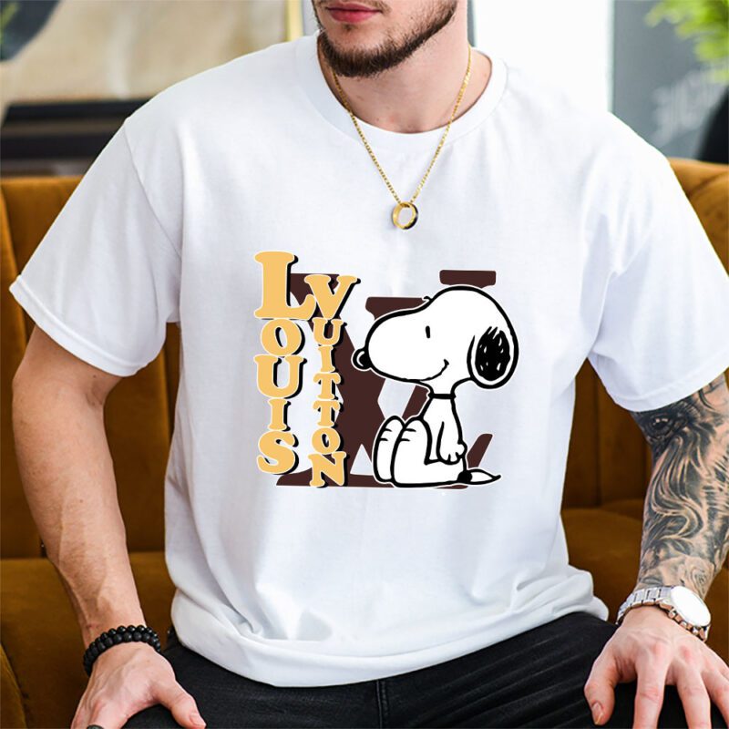 Snoopy Louis Vuitton Unisex T Shirt Cotton Tee TAT7266 2