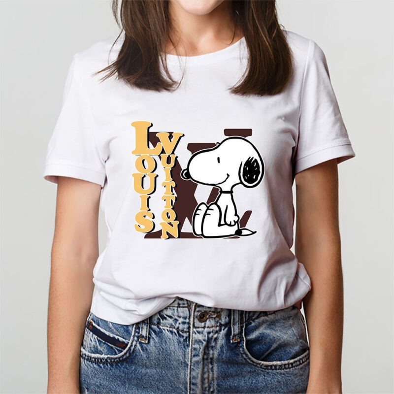 Snoopy Louis Vuitton Unisex T Shirt Cotton Tee TAT7266 3