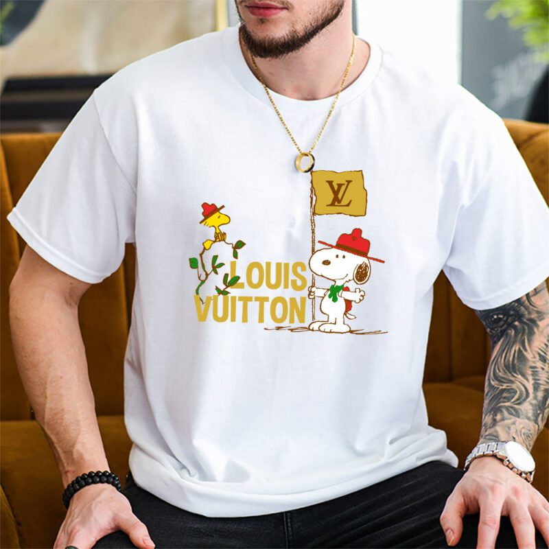 Snoopy Louis Vuitton Unisex T Shirt Cotton Tee TAT7267 2