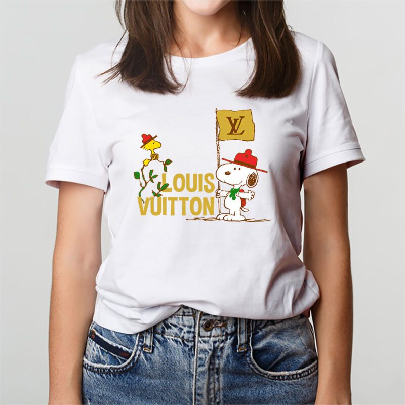 Snoopy Louis Vuitton Unisex T Shirt Cotton Tee TAT7267 3