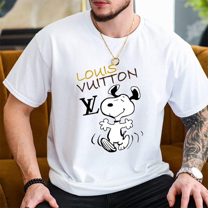 Snoopy Louis Vuitton Unisex T Shirt Cotton Tee TAT7270 2