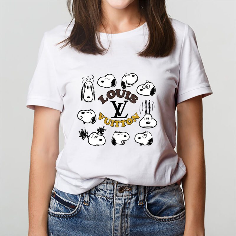 Snoopy Louis Vuitton Unisex T Shirt Cotton Tee TAT7271 3
