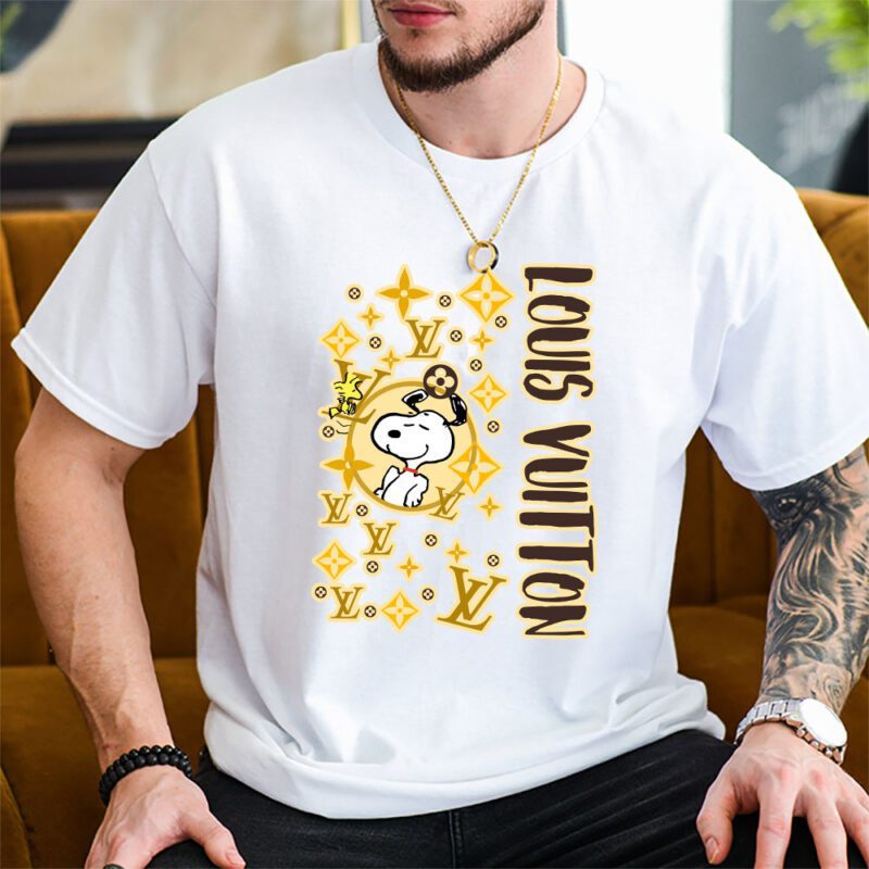 Snoopy Louis Vuitton Unisex T Shirt Cotton Tee TAT7272 2