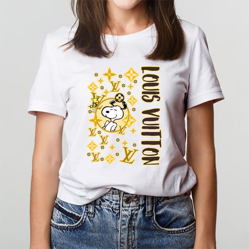 Snoopy Louis Vuitton Unisex T Shirt Cotton Tee TAT7272 3