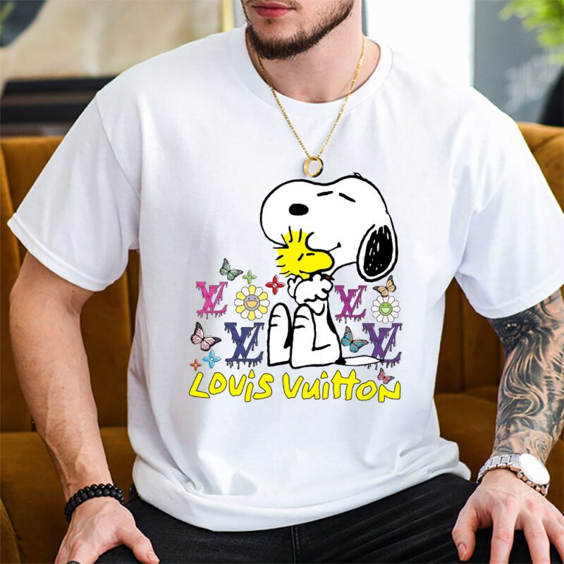 Snoopy Louis Vuitton Unisex T Shirt Cotton Tee TAT8400 2