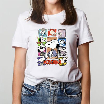 Snoopy Moschino Unisex T Shirt Cotton Tee TAT7275 3