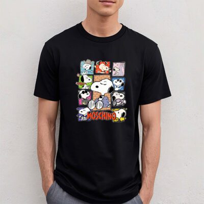 Snoopy Moschino Unisex T Shirt Cotton Tee TAT7275 4