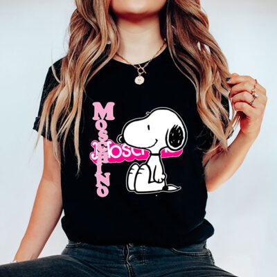 Snoopy Moschino Unisex T-Shirt Cotton Tee TAT7276 5 Snoopy Moschino Unisex T Shirt Cotton Tee TAT7276 5