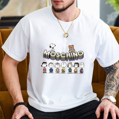 Snoopy Moschino Unisex T Shirt Cotton Tee TAT7278 2