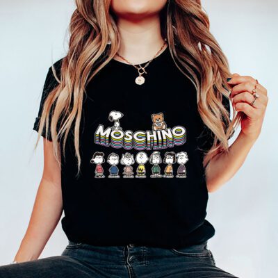 Snoopy Moschino Unisex T Shirt Cotton Tee TAT7278 5