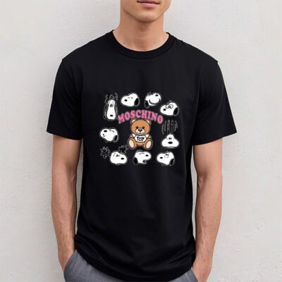 Snoopy Moschino Unisex T Shirt Cotton Tee TAT7279 4