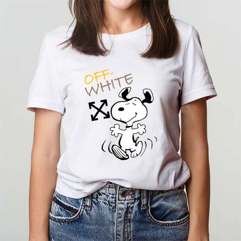 Snoopy Off White Unisex T Shirt Cotton Tee TAT7686 3