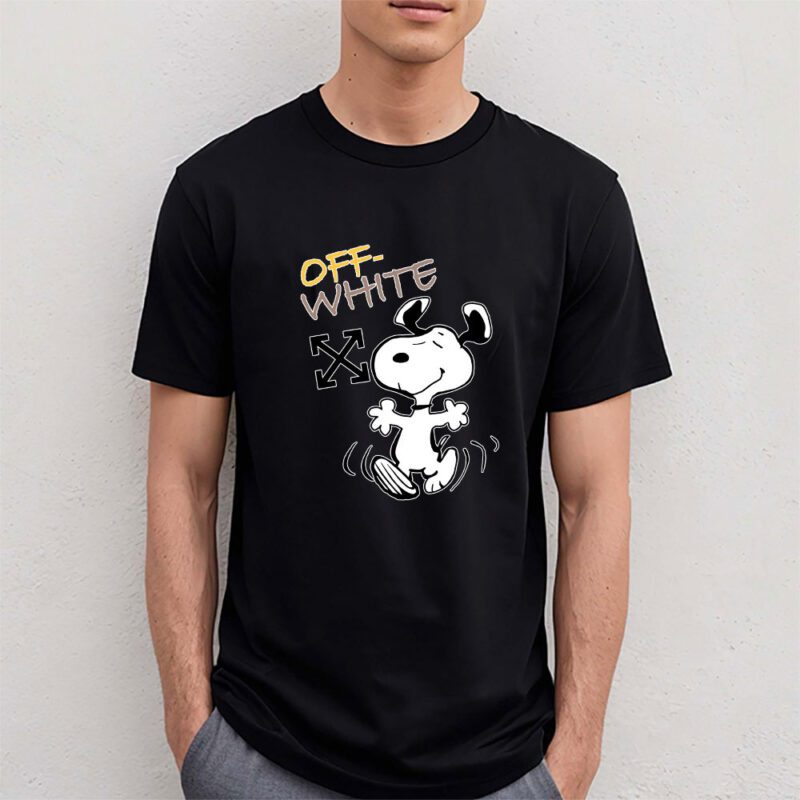 Snoopy Off White Unisex T Shirt Cotton Tee TAT7686 4