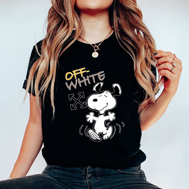 Snoopy Off White Unisex T Shirt Cotton Tee TAT7686 5
