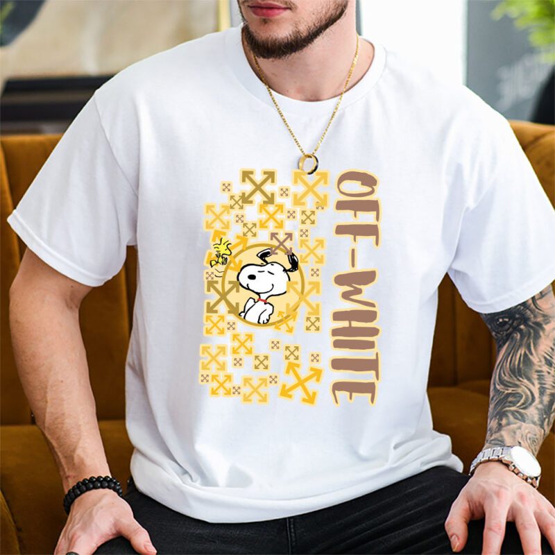 Snoopy Off White Unisex T Shirt Cotton Tee TAT8422 2