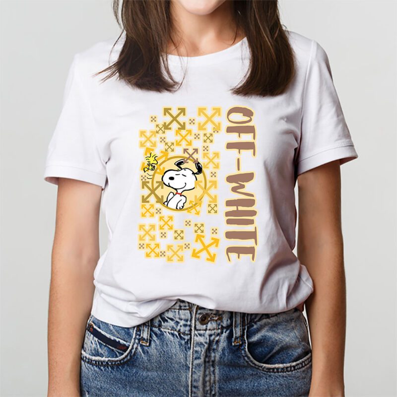 Snoopy Off White Unisex T Shirt Cotton Tee TAT8422 3