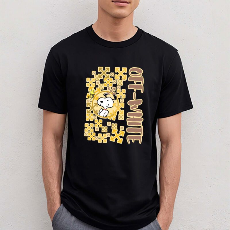 Snoopy Off White Unisex T Shirt Cotton Tee TAT8422 4