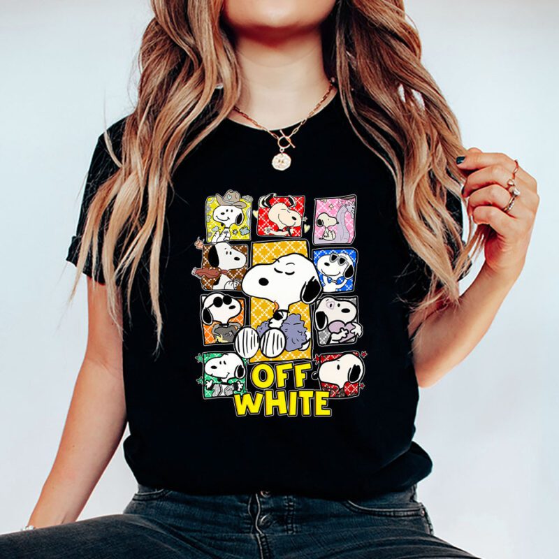 Snoopy Offwhite Unisex T Shirt Cotton Tee TAT7329 5