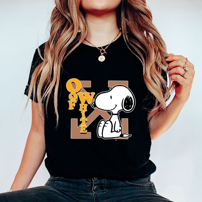 Snoopy Offwhite Unisex T Shirt Cotton Tee TAT7330 5