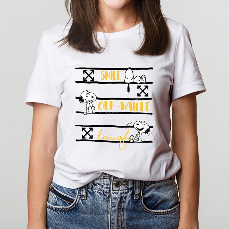 Snoopy Offwhite Unisex T Shirt Cotton Tee TAT7331 3
