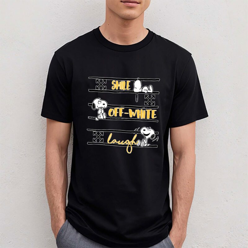 Snoopy Offwhite Unisex T Shirt Cotton Tee TAT7331 4