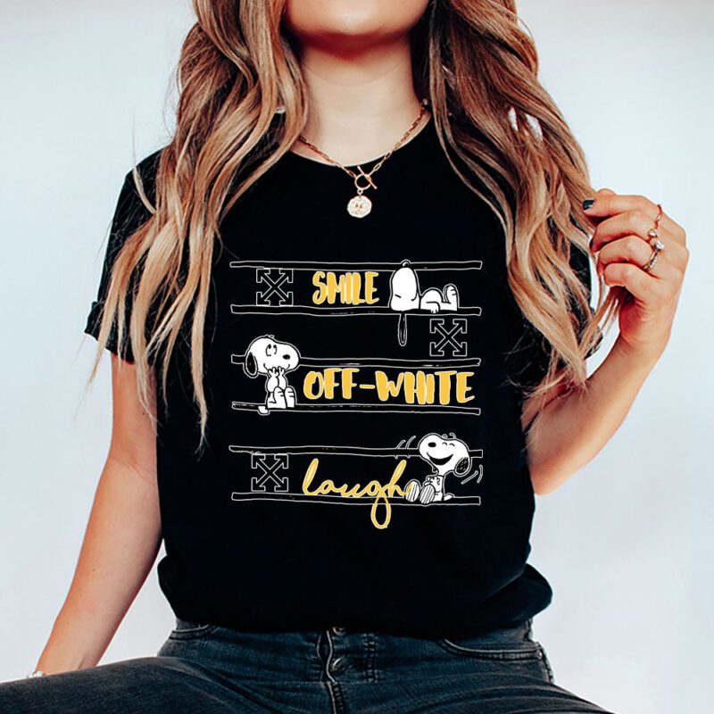 Snoopy Offwhite Unisex T Shirt Cotton Tee TAT7331 5
