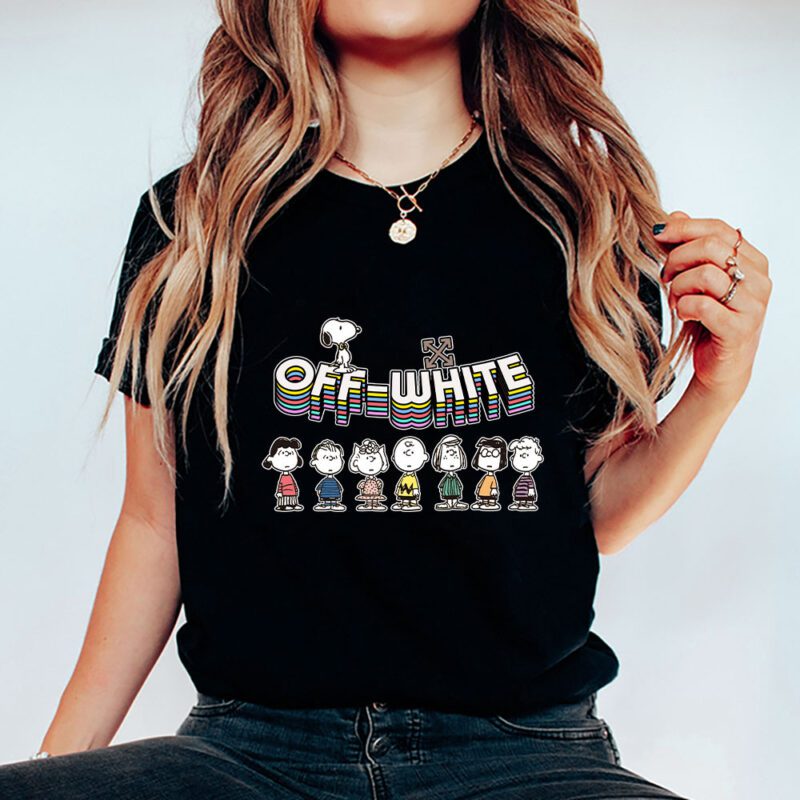 Snoopy Offwhite Unisex T Shirt Cotton Tee TAT7332 5