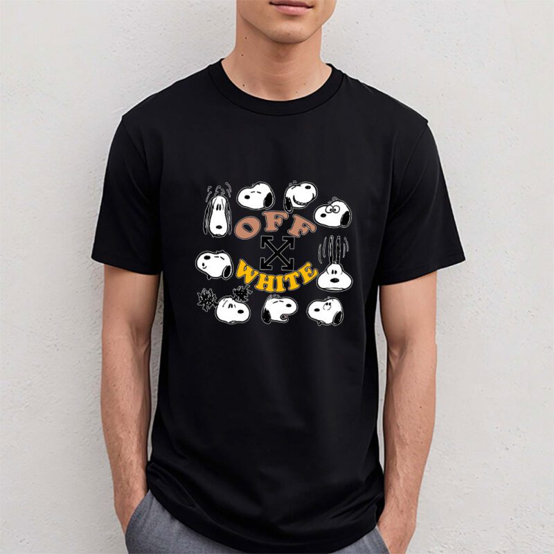 Snoopy Offwhite Unisex T Shirt Cotton Tee TAT7333 4