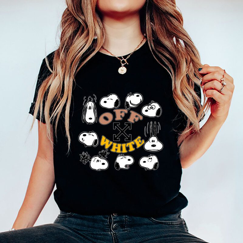 Snoopy Offwhite Unisex T Shirt Cotton Tee TAT7333 5