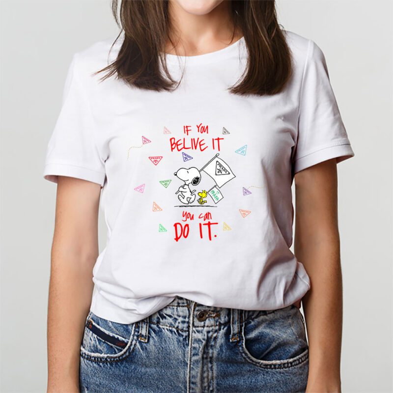 Snoopy Prada Unisex T Shirt Cotton Tee TAT7343 3