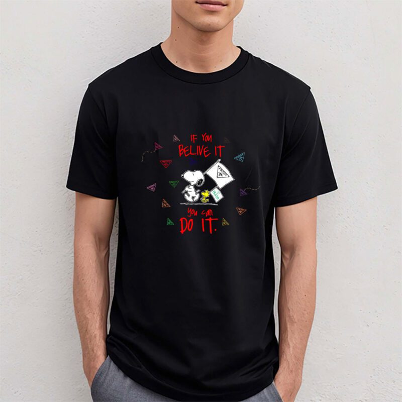 Snoopy Prada Unisex T Shirt Cotton Tee TAT7343 4