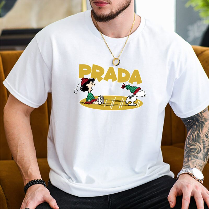 Snoopy Prada Unisex T Shirt Cotton Tee TAT7345 2