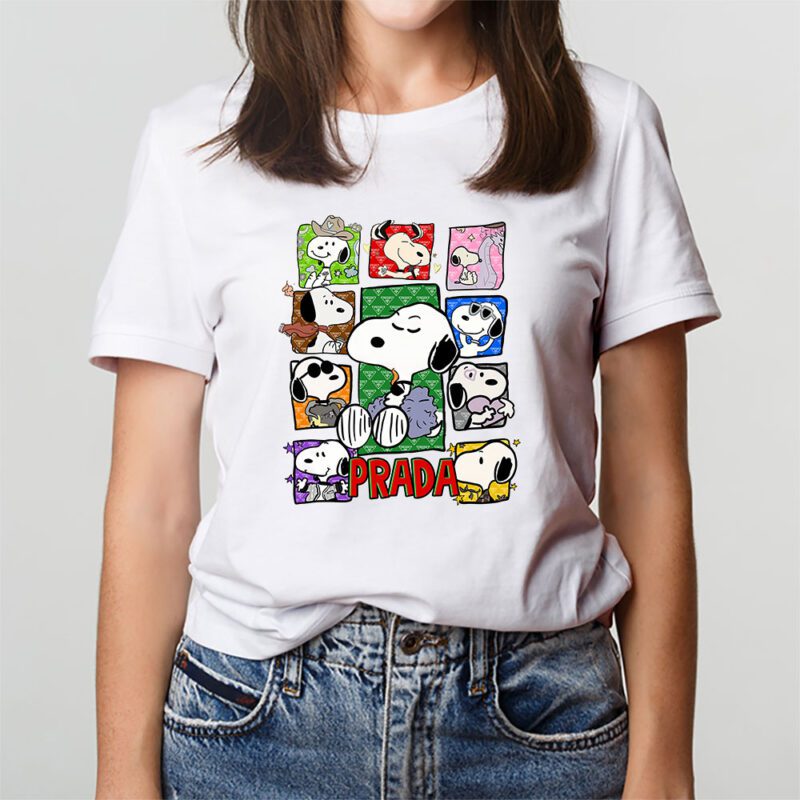 Snoopy Prada Unisex T Shirt Cotton Tee TAT7346 3