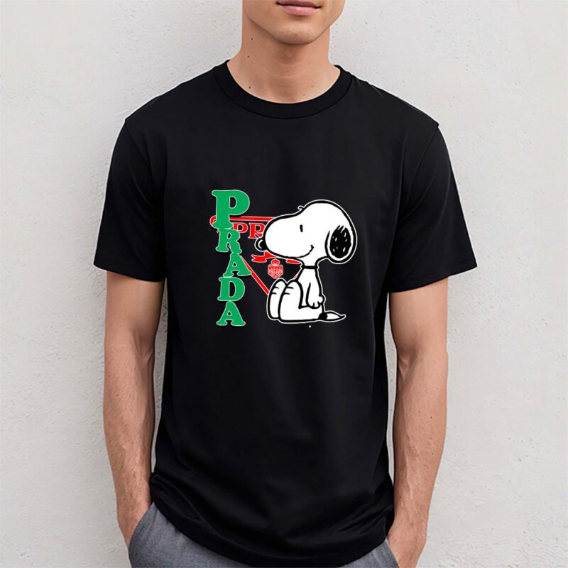 Snoopy Prada Unisex T Shirt Cotton Tee TAT7347 4