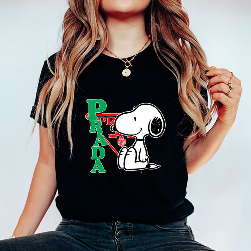 Snoopy Prada Unisex T Shirt Cotton Tee TAT7347 5