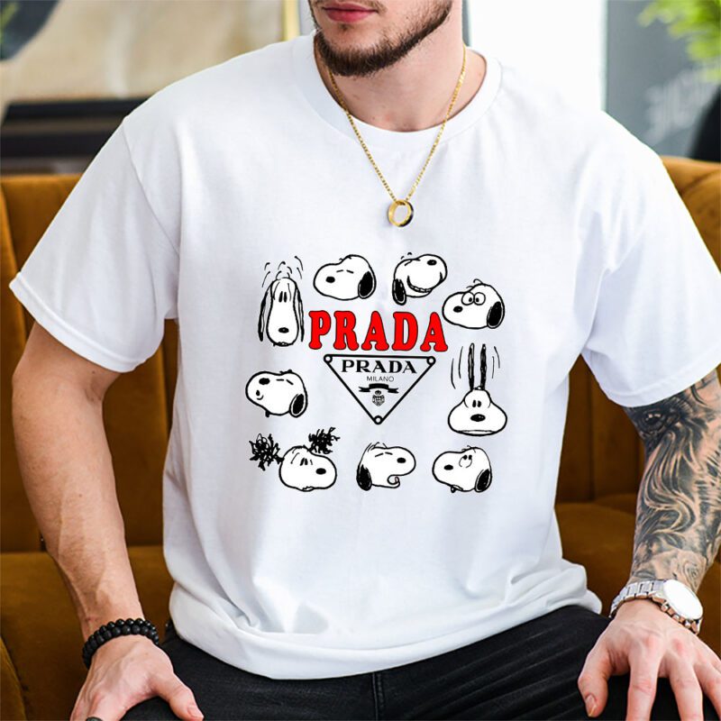 Snoopy Prada Unisex T Shirt Cotton Tee TAT7350 2