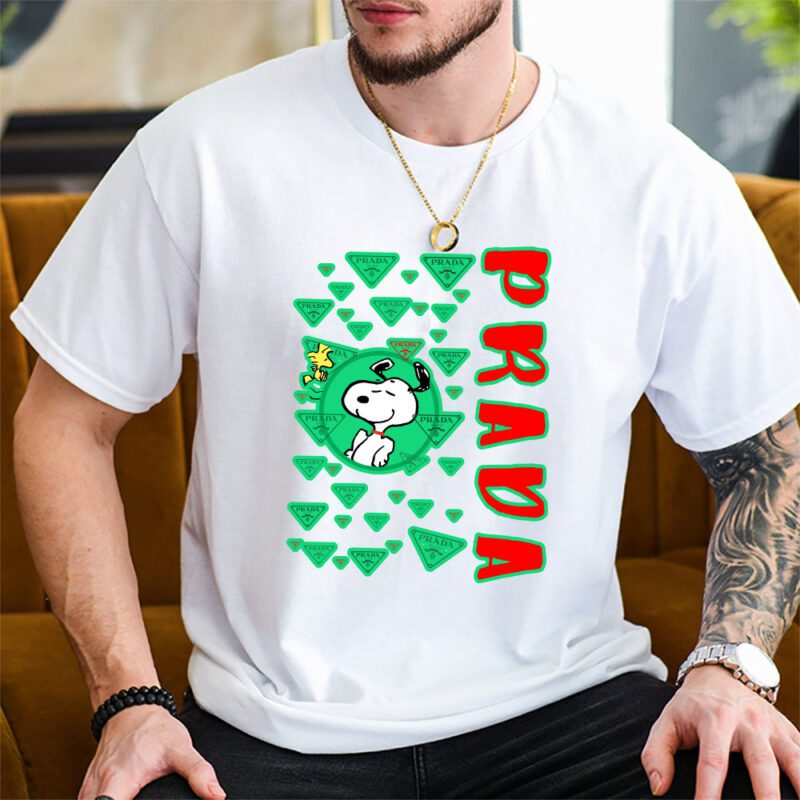 Snoopy Prada Unisex T Shirt Cotton Tee TAT8429 2