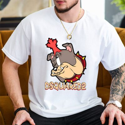 Spike Bulldog In Tom And Jerry Dsquared2 Unisex T Shirt TAT5568 2