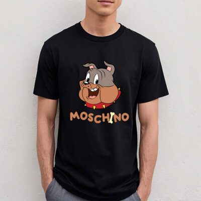 Spike Bulldog In Tom And Jerry Moschino Unisex T Shirt TAT5569 4