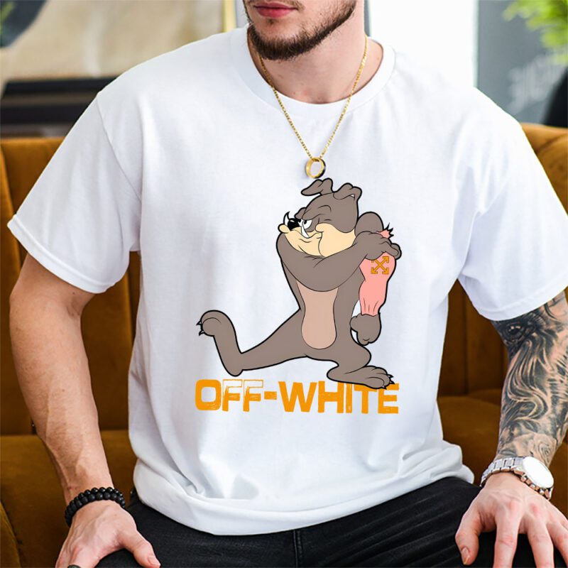 Spike Bulldog In Tom And Jerry Offwhite Unisex T Shirt TAT5570 2