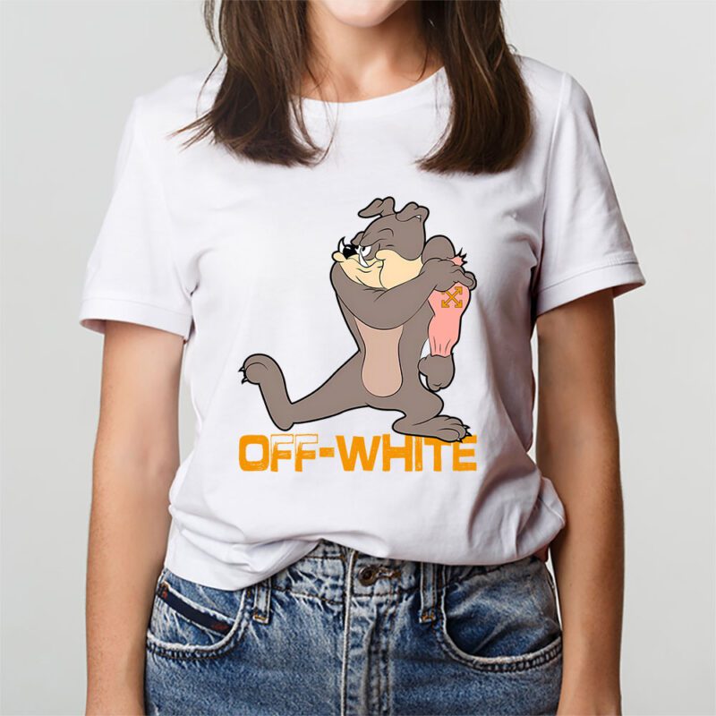 Spike Bulldog In Tom And Jerry Offwhite Unisex T Shirt TAT5570 3